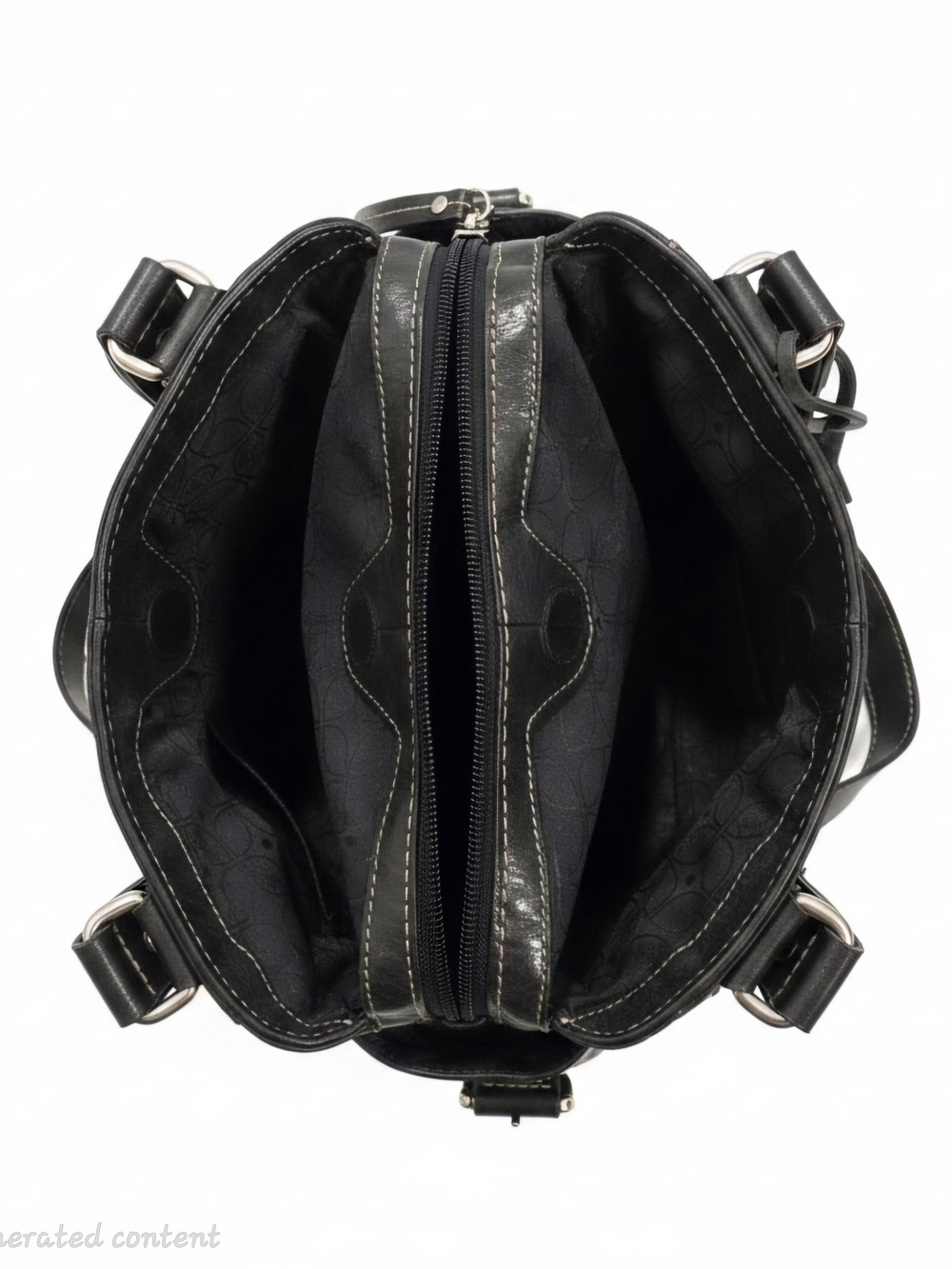 Fossil Y2K Leather East - West Dual Handle Shoulder Bag Black ZB2139. - Picture 8 of 12